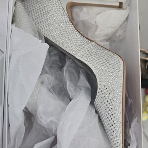 SCHUTZ Silver Studded Heels